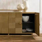 TALISA CONTEMPORARY 4-DOOR BUFFET/SIDEBOARD  ANTIQUE BRUSHED GOLD - MyChocolateWood