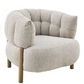 Caval Fabric Armchair/Accent Chair - Champagne - MyChocolateWood