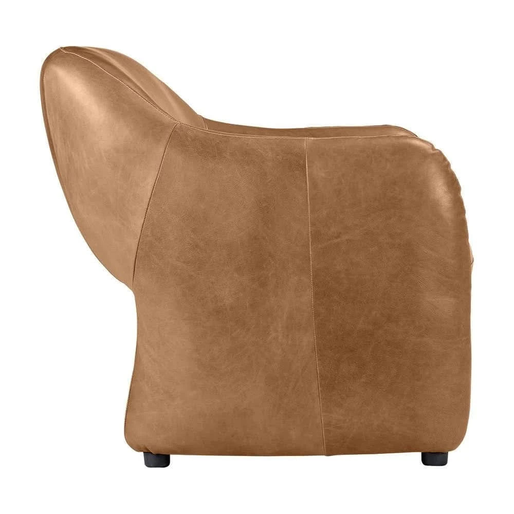 ANDERS TOP GRAIN COW LEATHER ARMCHAIR LIGHT BROWN - MyChocolateWood