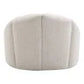 MADELEY CHENILLE SWIVEL OCCASIONAL CHAIR ARMCHAIR CREAM - MyChocolateWood