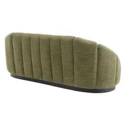 Madeley 2.5-Seater Chenille Sofa in Olive - Chocolate Wood