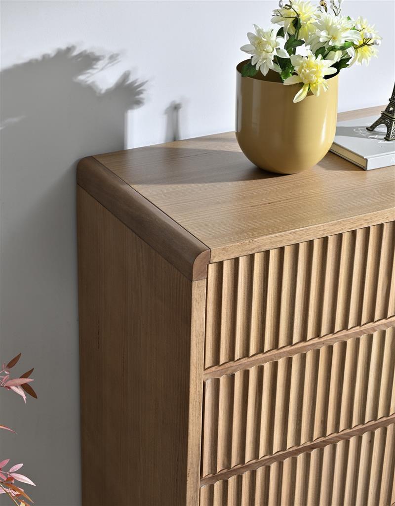 Ava Messmate Timber 5 Drawer Tallboy /Chest of Drawers