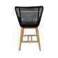 ATHENA EUCALYPTUS TIMBER & ROPE OUTDOOR BAR CHAIR BLACK/NATURAL