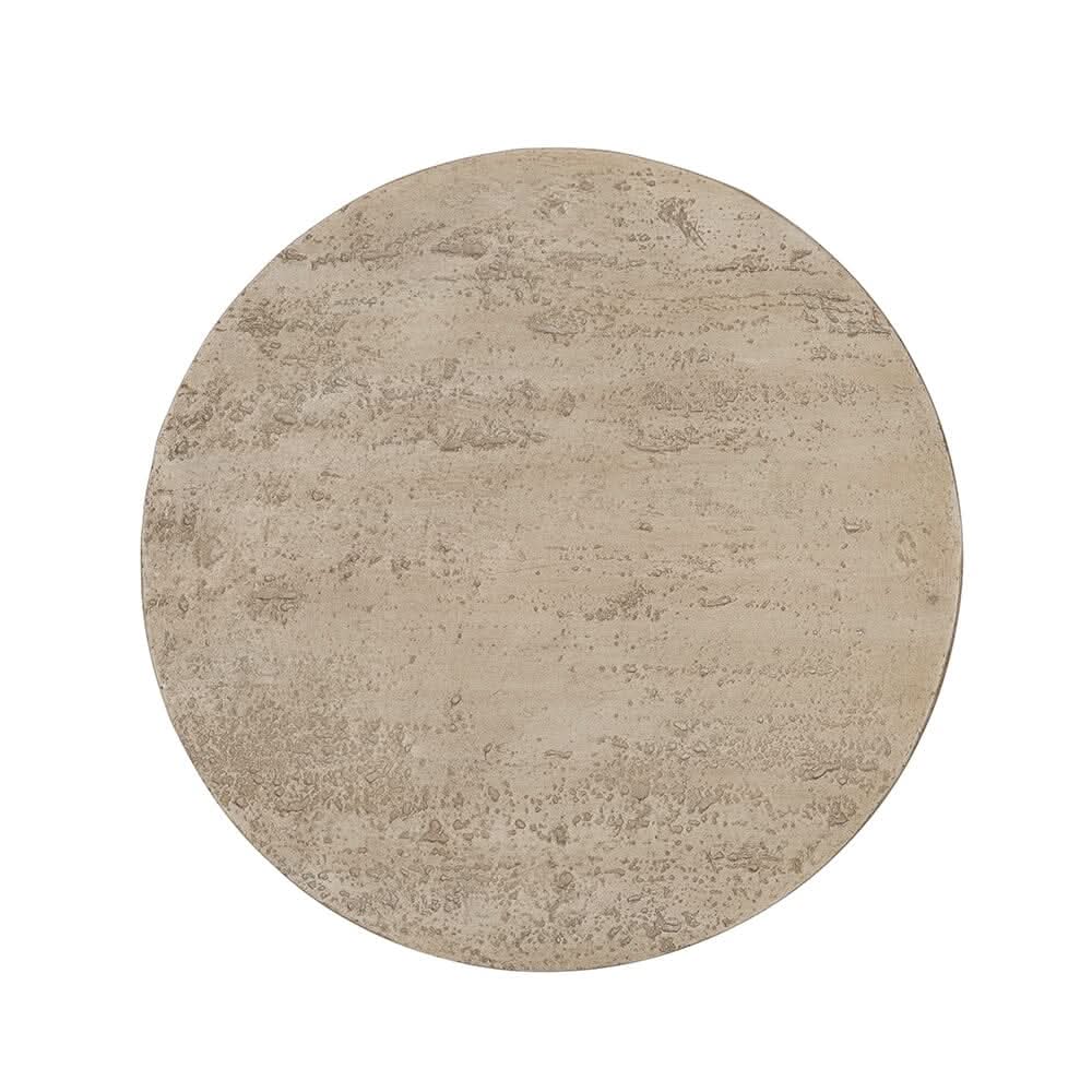 BARDOT ROUND CEMENT SIDE TABLE/LAMP TABLE NATURAL - MyChocolateWood