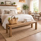 NEW MADRID RUSTIC COUNTRY BENCH RECYCLED ELM WOOD TIMBER FARMHOUSE 175CM - MyChocolateWood