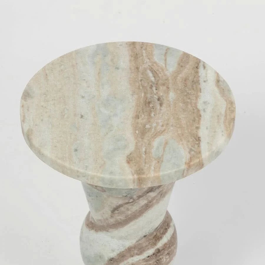 BERG SOLID MARBLE SIDE TABLE/LAMP TABLE/ACCENT TABLE - MyChocolateWood