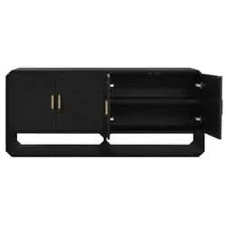 DELGARDO 4-DOOR BUFFET/SIDEBOARD BLACK - MyChocolateWood