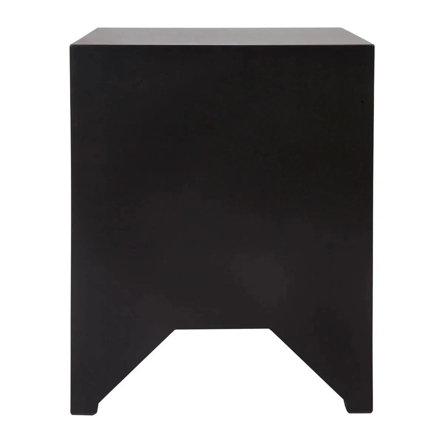 Jayla Small 2-Drawer Bedside Table in Black - Chocolate Wood