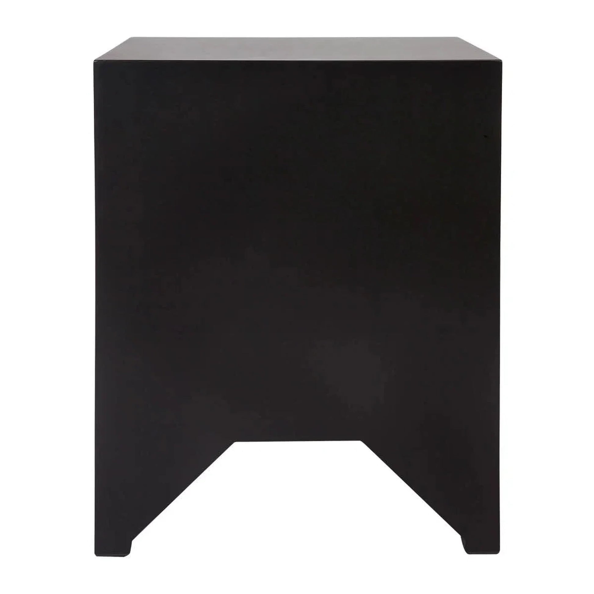 Jayla Small 2-Drawer Bedside Table in Black - Chocolate Wood