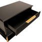 MORETTI 2-DRAWER BEDSIDE TABLE SATIN BLACK/GOLD LARGE - MyChocolateWood