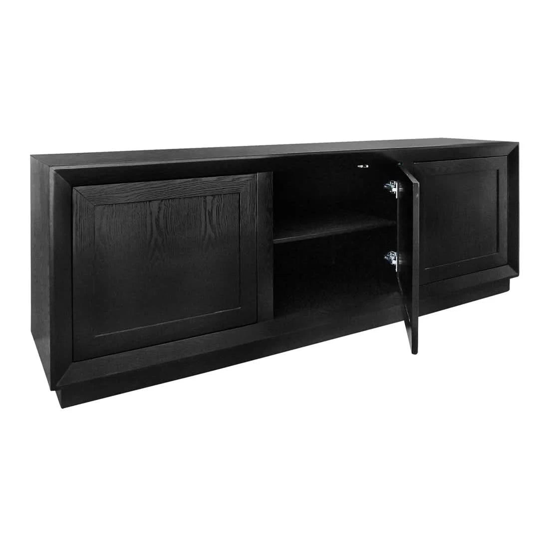 CARLSON OAK WOOD BLACK BUFFET/SIDEBOARD 200CM - MyChocolateWood
