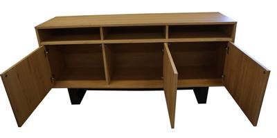 HAROLD ELM VENEER/MDF BUFFET/SIDEBOARD 3 DOORS  NATURAL/BLACK