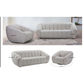BRIELLE FABRIC ARMCHAIR 1 SINGLE SOFA WITH 360 DEGREE SWIVEL BEIGE - MyChocolateWood