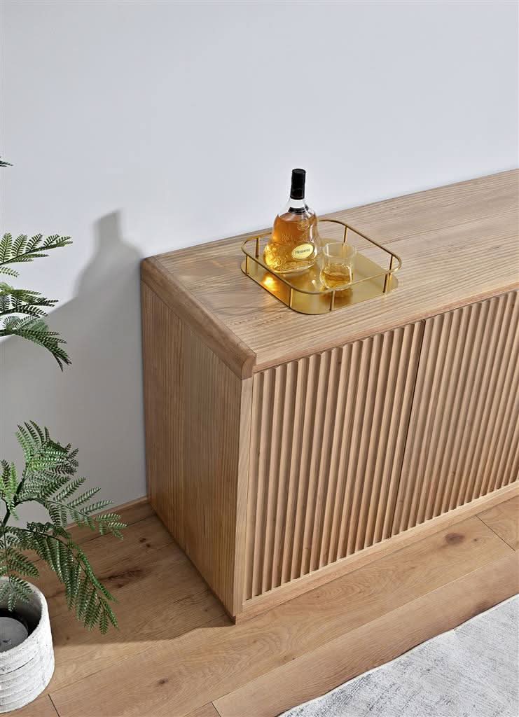 Denby Messmate Timber 4-Door Buffet/Sideboard Light Smoke