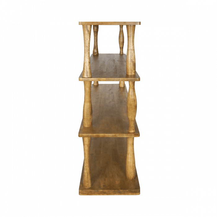LUPIN MINDI WOOD RUSTIC BOOKCASE/DISPLAY SHELF NATURAL 150CM - MyChocolateWood