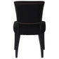 SET OF 2 CAVENDISH LINEN DINING CHAIR BLACK - MyChocolateWood