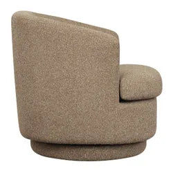 BRYNN BOUCLE SWIVEL ARMCHAIR COCOA - MyChocolateWood