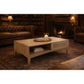 BAHAMAS SOLID OAK 2-DRAWER COFFEE TABLE NATURAL OAKWOOD - MyChocolateWood