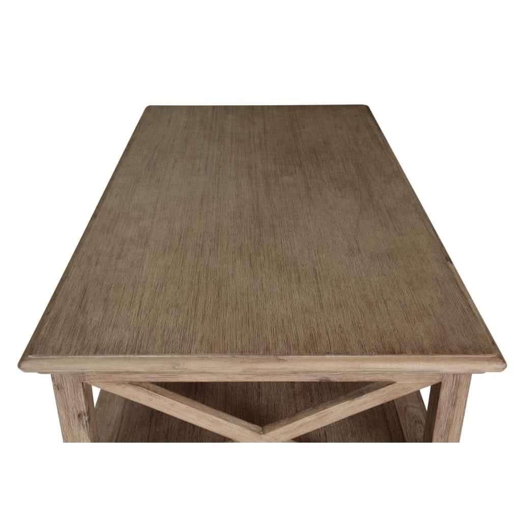 DEVONSHIRE ACACIA TIMBER COFFEE TABLE BRUSHED KHAKI - MyChocolateWood