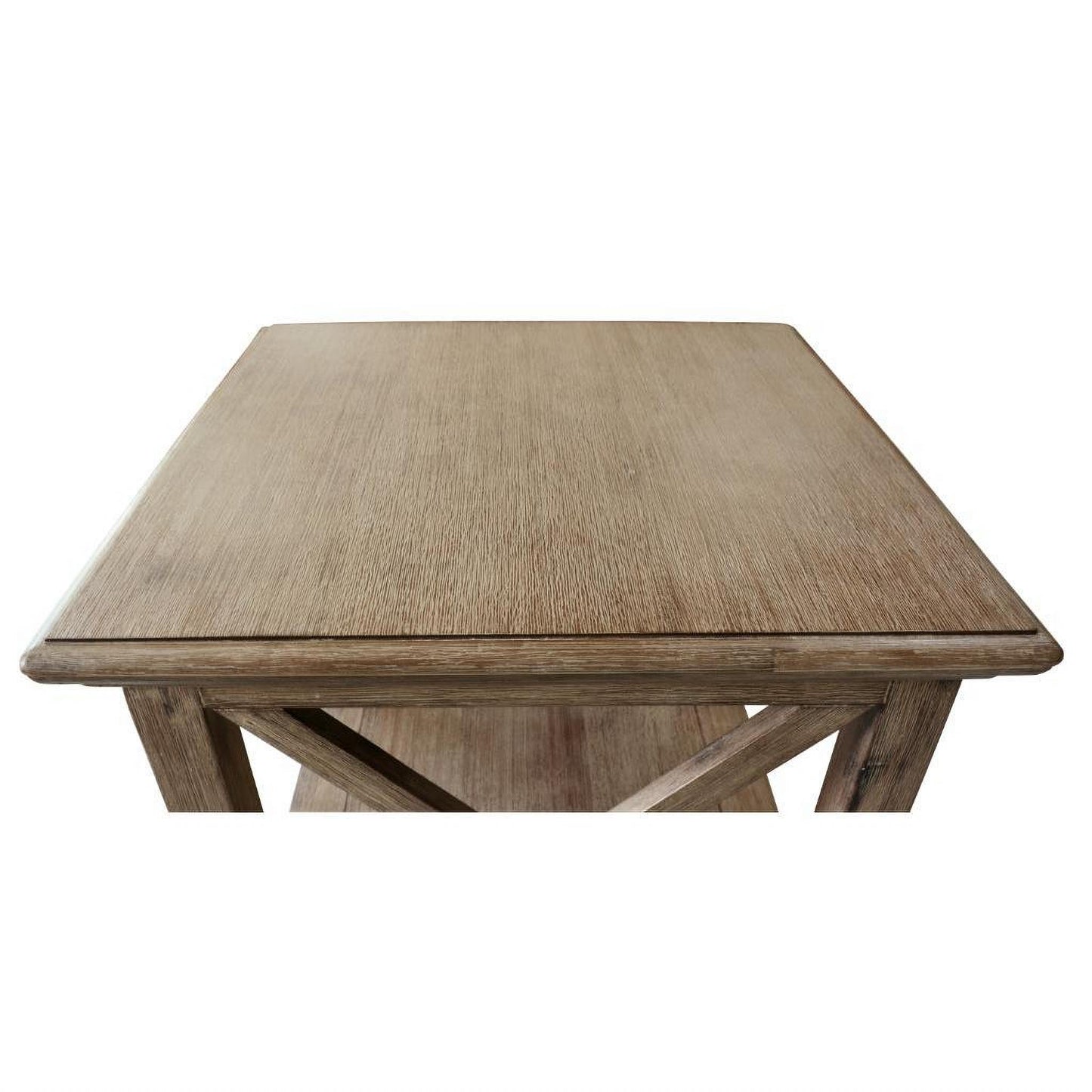 Devonshire Acacia Timber Lamp Side Table in brushed khaki finish by Chocolate Wood, showcasing a stylish and functional design.