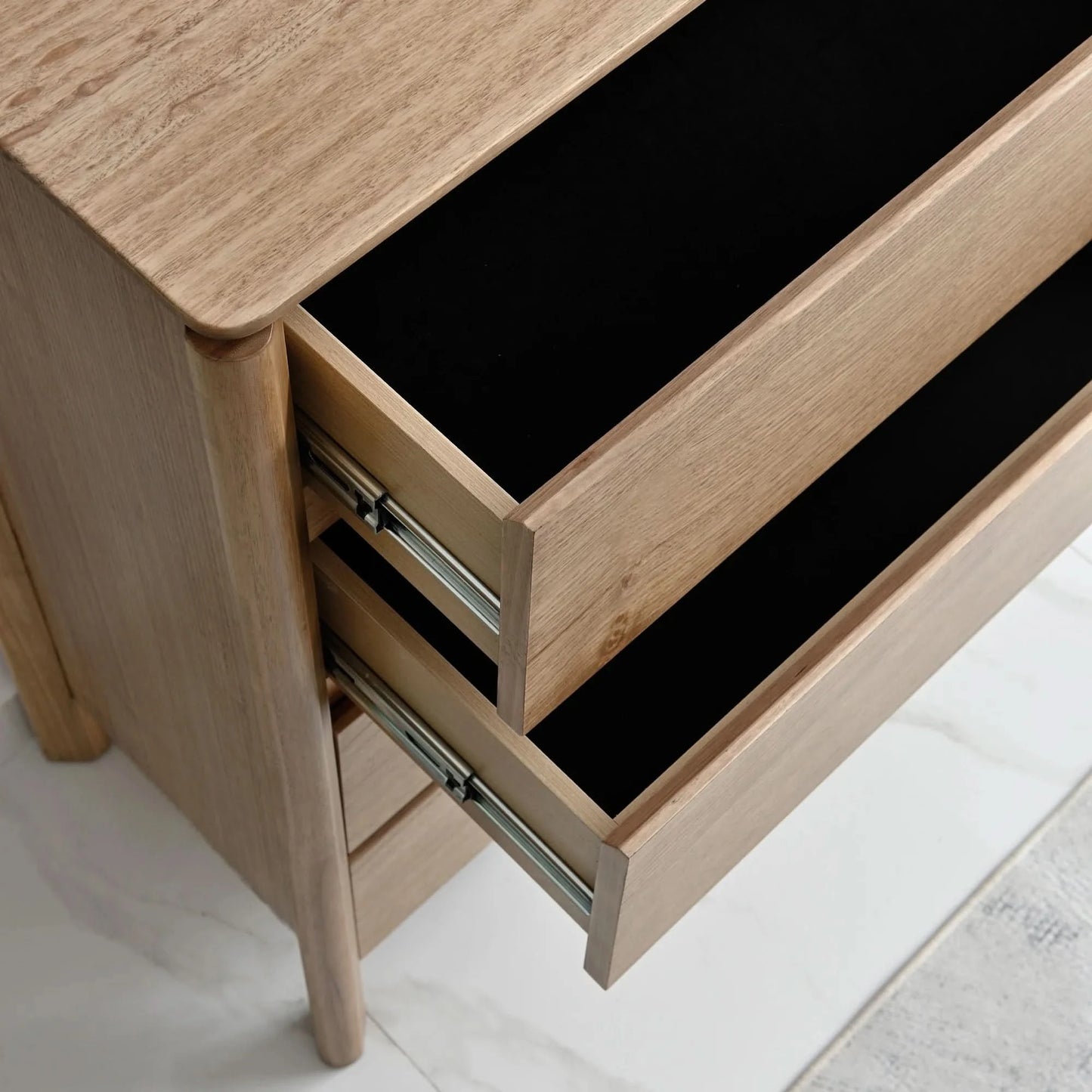 Jinetta Solid Messmate Timber  4-Drawer Tallboy/Chest of Drawers Light Smoke