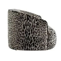 ROSQUIN 3-SEATER LEOPARD CHENILLE FABRIC SOFA - MyChocolateWood