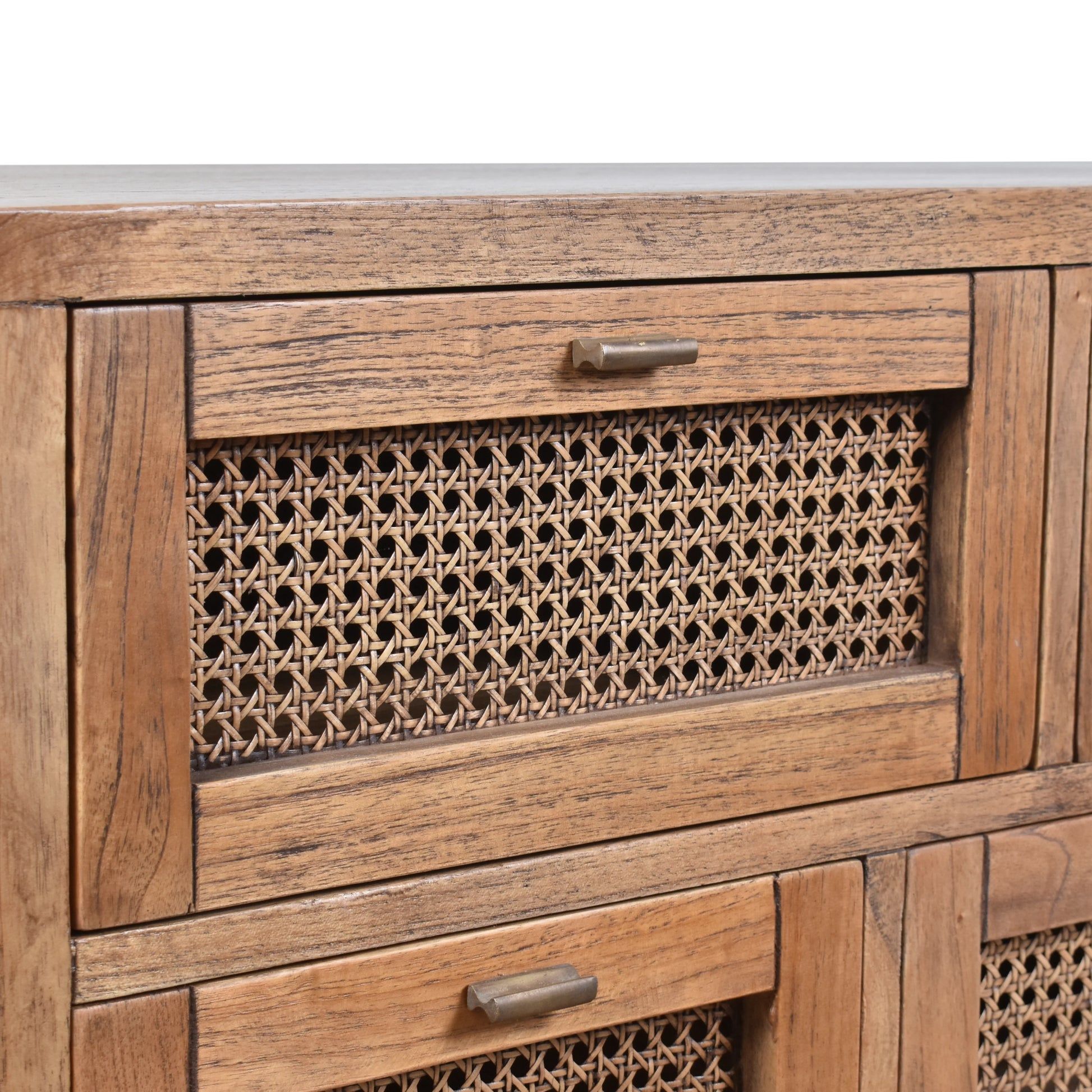 ELDRIDGE SOLID MINDI WOOD BUFFET 9 DRAWERS SIDEBOARD IN LIGHT TOBACCO 180CM - MyChocolateWood
