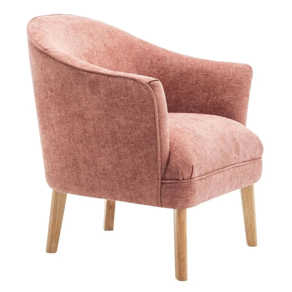 ELMORE CHENILLE FABRIC TUB CHAIR/OCCASIONAL CHAIR CORAL (Copy) - MyChocolateWood