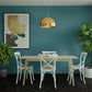 FITAN SOLID OAK SQUARE DINING TABLE (90 X 90) NATURAL + 4 MELROSE ELM WOOD CROSSBACK CHAIRS WHITE - MyChocolateWood