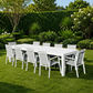 Finnigan 11 pce. Outdoor Aluminium Dining Set in White/Grey