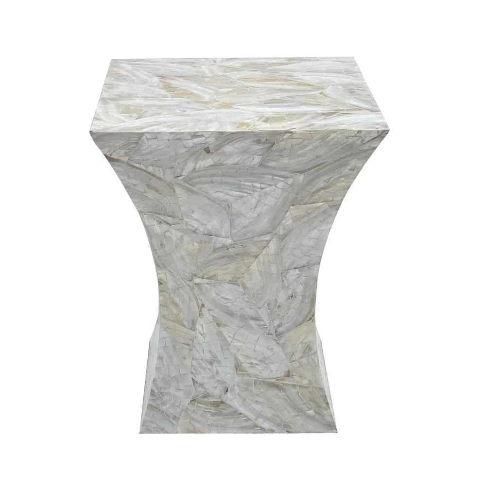 NOBELL MOTHER OF OF PEARLHAND MADE SIDE TABLE/LAMP TABLE - MyChocolateWood