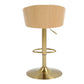Cilla Gas Lift Swivel Bar Stool Gold