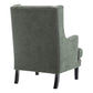 SILAS WINTER MOSS CHENILLE WING BACK ARMCHAIR/OCCASIONAL CHAIR - MyChocolateWood