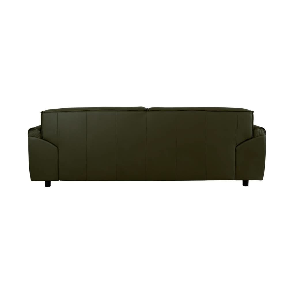 SPARKLER LEATHER 3-SEATER + 2-SEATER LEATHER SOFA OLIVE GREEN LOUNGE SET - MyChocolateWood