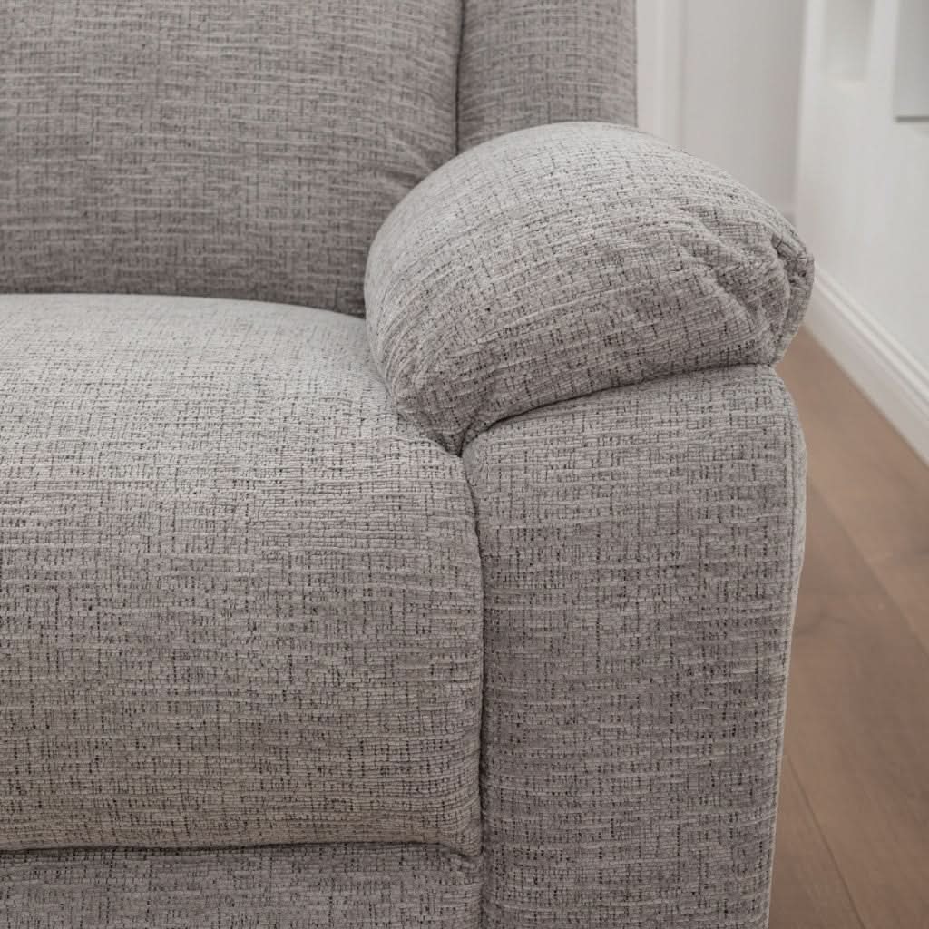 ALLOA FABRIC 2-SEATER ELECTRIC RECLINER SOFA GREY - MyChocolateWood