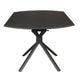 SKIPSEA SWIVEL EXTENSION CERAMIC GLASS DINING TABLE DARK GREY W:90-135CM - MyChocolateWood