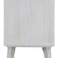 Halifax Solid Acacia 2-Drawer Bedside Table in Brushed White