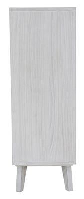 Halifax Solid Acacia 4-Drawer Tallboy/ 4-Drawer Chest of Drawers in Brushed White