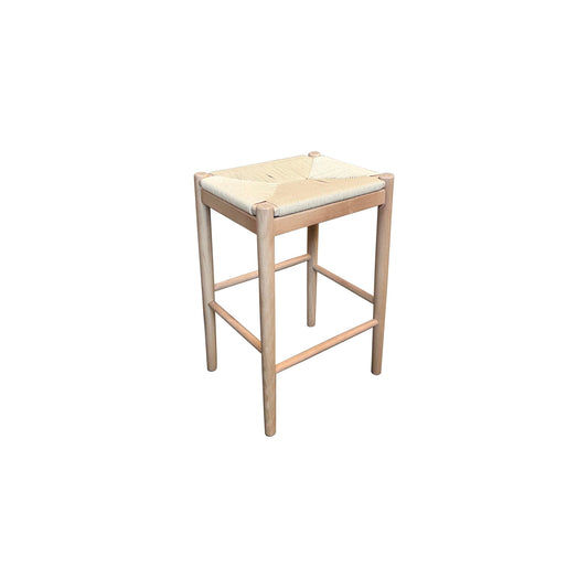BRYNN BACKLESS KITCHEN STOOL WITH ROPE SEAT -66CM SEAT HEIGHT NATURAL - MyChocolateWood