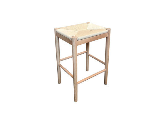 BRYNN BACKLESS KITCHEN STOOL WITH ROPE SEAT -66CM SEAT HEIGHT NATURAL - MyChocolateWood