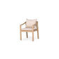 IRINI ACACIA WOOD 7-PIECE OUTDOOR DINING SET SANDBLAST COLOURED FRAME/STONE COLOURED FABRIC - MyChocolateWood