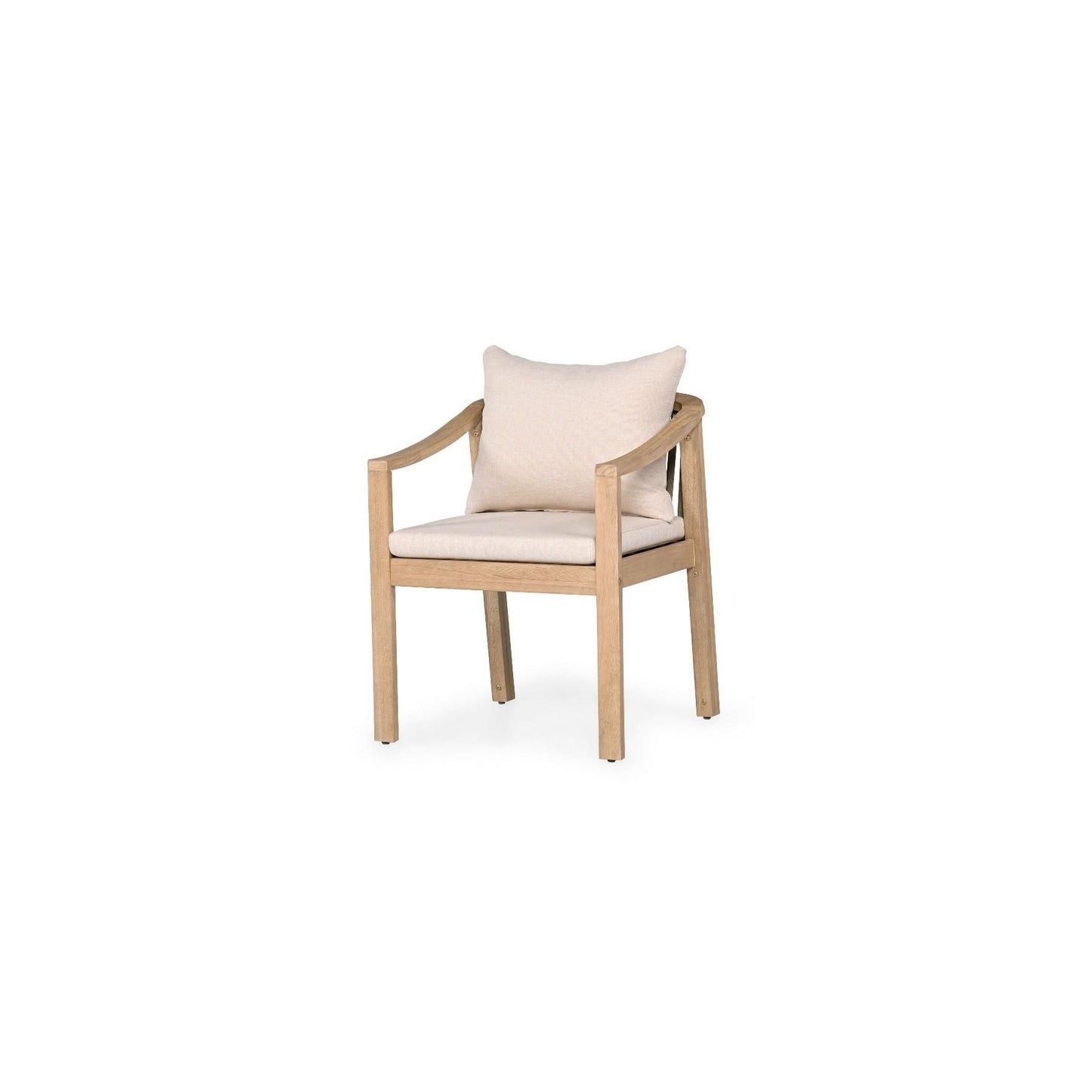 IRINI ACACIA WOOD 7-PIECE OUTDOOR DINING SET SANDBLAST COLOURED FRAME/STONE COLOURED FABRIC - MyChocolateWood