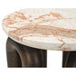 Kennedy Marble Top/Mango base Loop Side Table