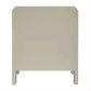 Jayla Large 2-Drawer Bedside Table in Beige - Chocolate Wood
