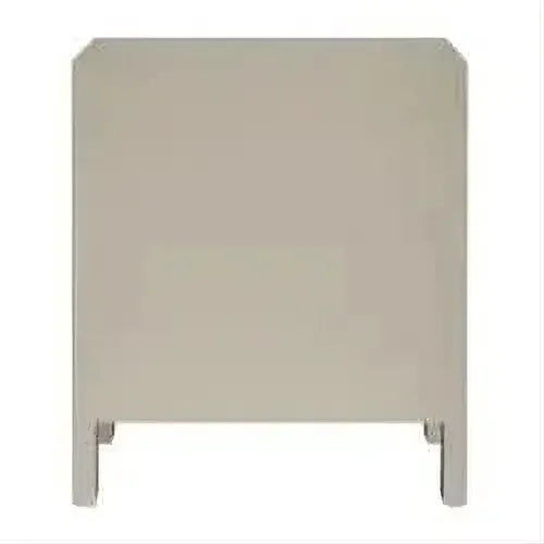 Jayla Large 2-Drawer Bedside Table in Beige - Chocolate Wood