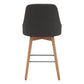LETTY BEECHWOOD COUNTER STOOL - GREY SEAT