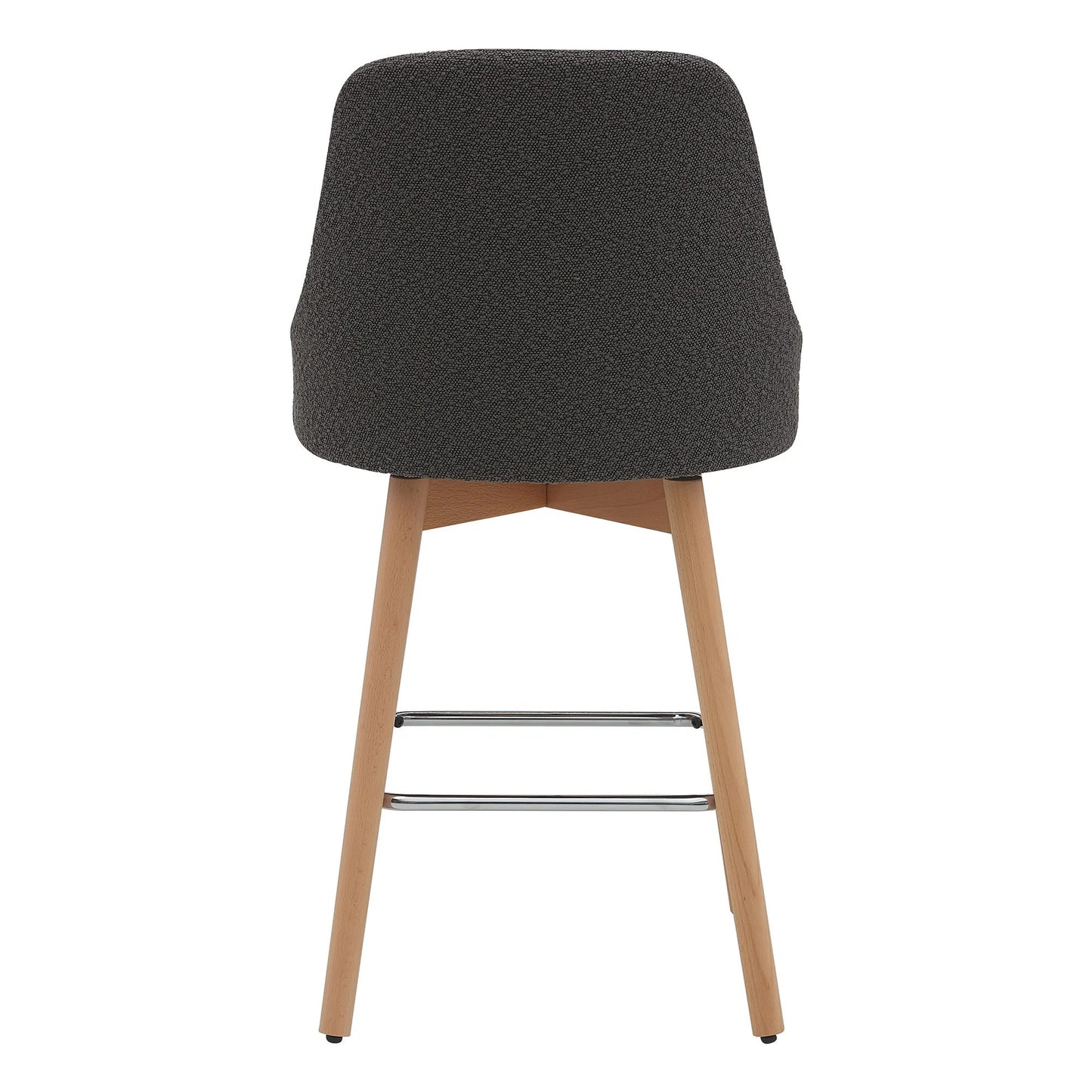 LETTY BEECHWOOD COUNTER STOOL - GREY SEAT