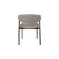 Leemor Fabric Dining Chair Beige/Walnut Colour