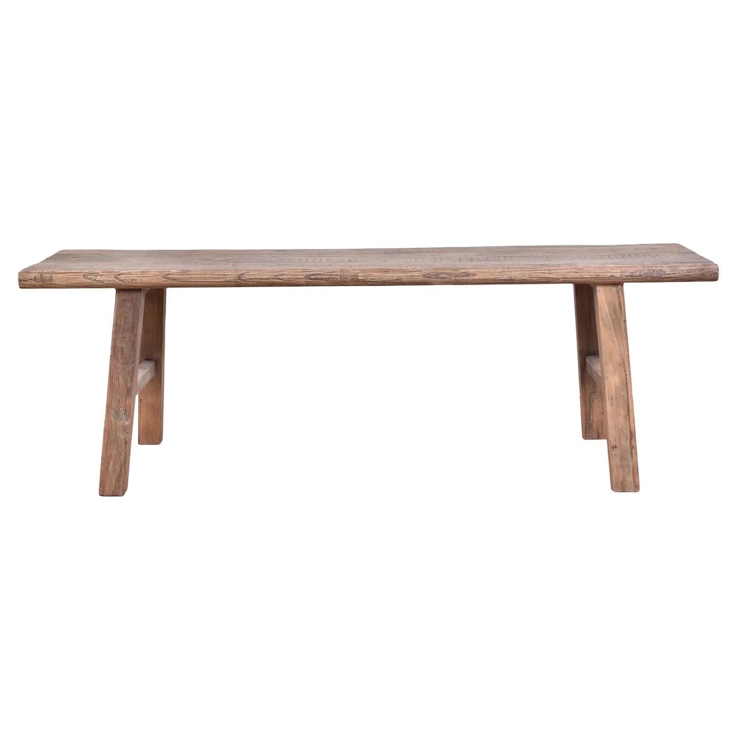 Harlow Solid Hardwood Rustic Bench 180cm in Natural - Chocolate Wood
