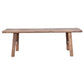 Harlow Solid Hardwood Rustic Bench 150cm in Natural - Chocolate Wood